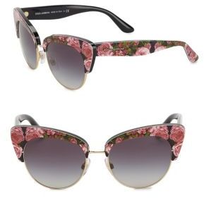 Dolce & Gabbana Sicilian Carretto 52MM Acetate & Metal Cat's-Eye Sunglasses