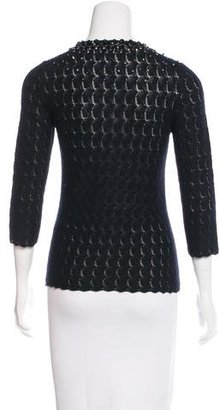 Carolina Herrera Embellished Cashmere Sweater