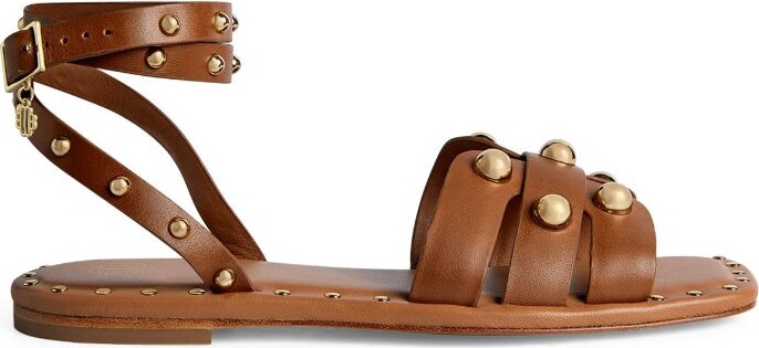 Maje Leather Studded Sandals ShopStyle