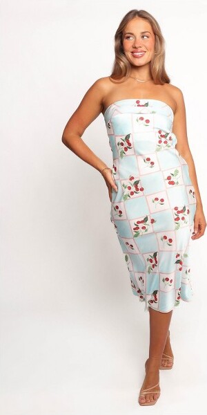 Petal and Pup PetalandPupBentonStraplessMidiDress-CherryPrintM