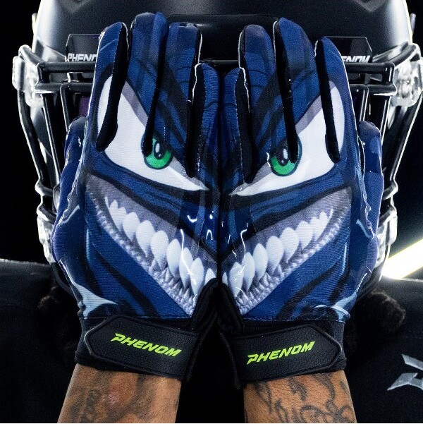 Gremlin Football Gloves VPS1 by Phenom Elite Navy Blue X Large