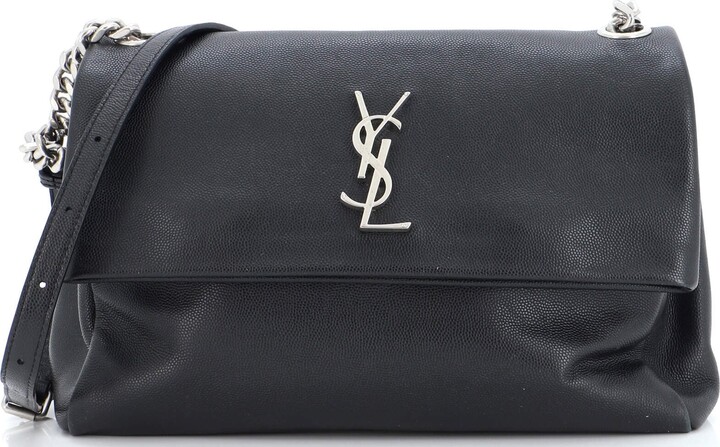 Yves Saint Laurent Black Pebbled Leather West Hollywood Flap Bag - Yoogi's  Closet