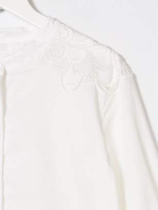Chloé Kids TEEN guipure-detail blouse
