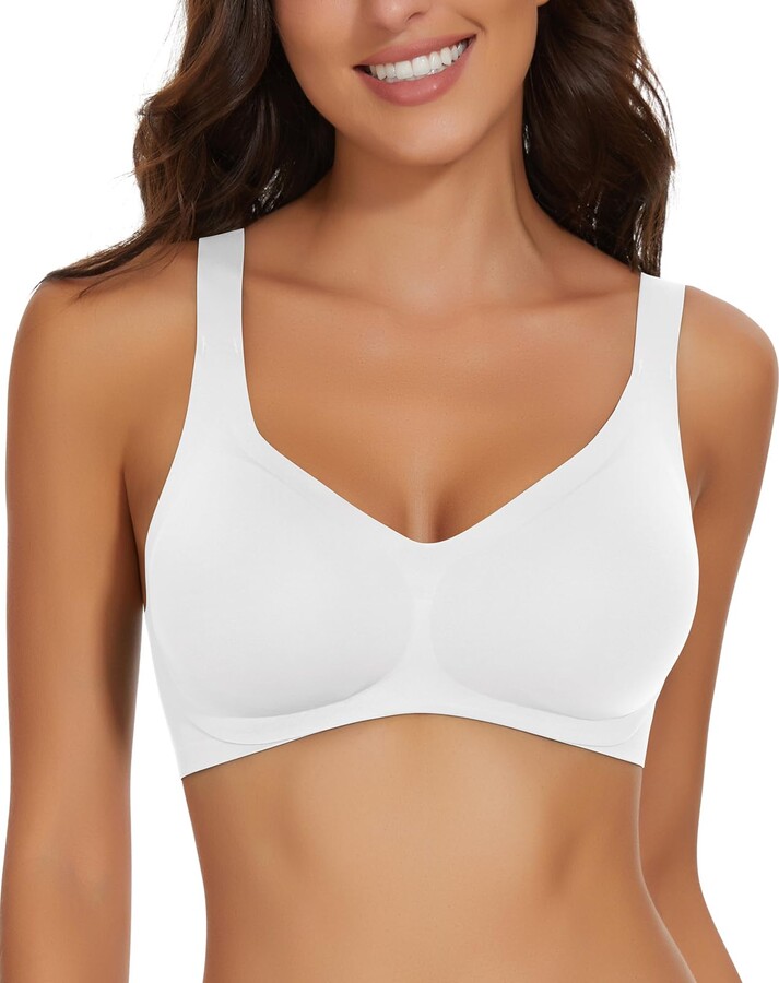 Meliwoo Women's Seamless Bra No Underwire Invisible Comfortable