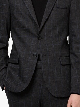 HUGO BOSS by Anfred204 Prince of Wales Check Washable Suit Jacket, Charcoal