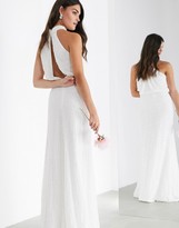 Thumbnail for your product : ASOS EDITION Carmelo sequin halter wedding dress
