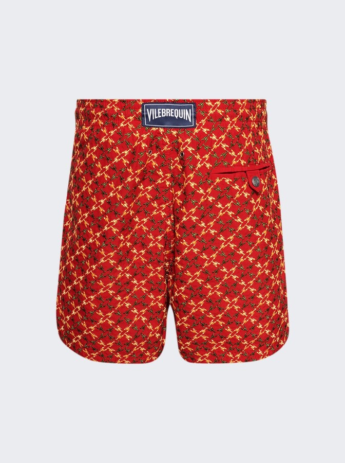Vilebrequin Mistral Embroidered Swim Shorts Lipstick