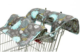 The Peanut Shell High Chair and Shopping Cart Cover in Grey Medallion