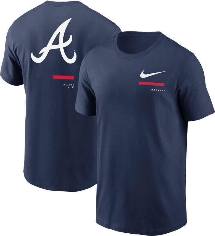 Nike Men's Navy Atlanta Braves Over the Shoulder T-shirt - ShopStyle