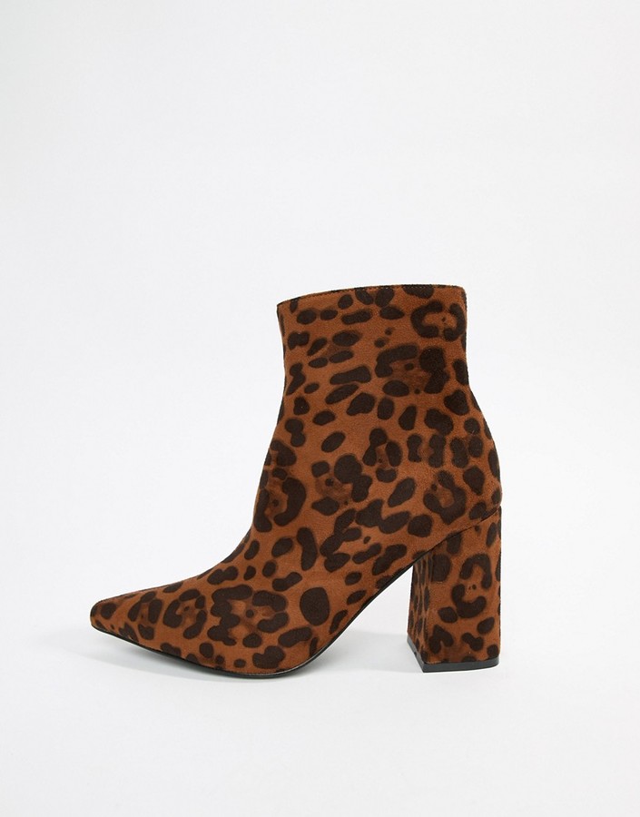 block heel leopard print boots