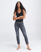 Thumbnail for your product : Rag & Bone Dre Low Rise Boyfriend- Abbots Slim Fit Ankle Charcoal Jean