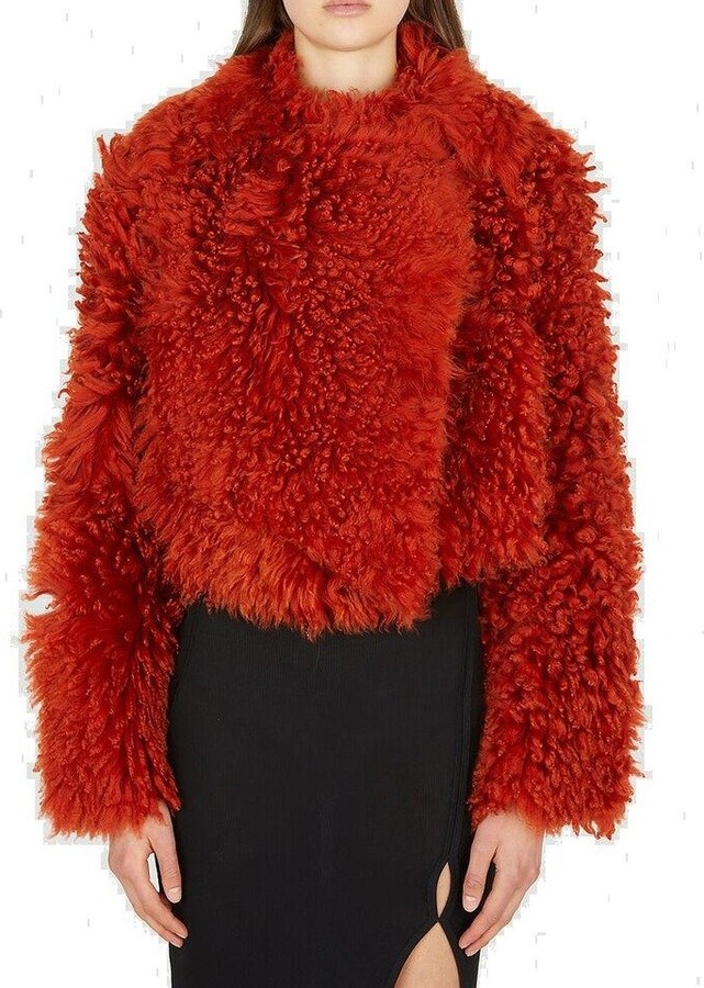 Red Shearling Jacket | ShopStyle