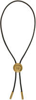 Versace Gold Leather Cowboy Medusa Necklace