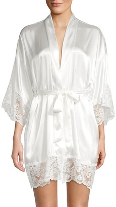 In Bloom The Bride Satin & Lace Wrapper Robe