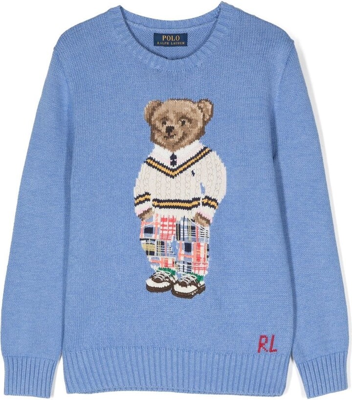 Ralph Lauren Kids Polo Bear-motif Jumper