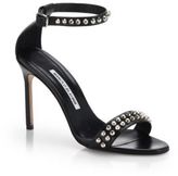 Thumbnail for your product : Manolo Blahnik Miramar Studded Leather Sandals