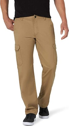 Lee Men's Performance Series Extreme Comfort Twill Straight Fit Cargo Pant (Oscar Khaki) Men's Clothing