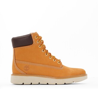 Timberland Kenniston Leather Ankle Boots with Laces and Chunky Heel