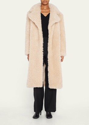 RECTO 70S ORCHID FAUX FUR OVERSIZED COAT