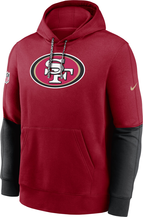 San Francisco 49ers Sideline Team Issue Club Nike Men's NFL Pullover Hoodie in Red | 02F2058Y73-87G