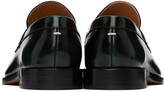 Thumbnail for your product : Maison Margiela Green Leather Tabi Loafers