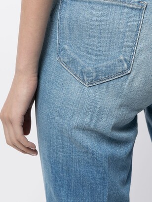 L'Agence Stonewashed Flared Jeans