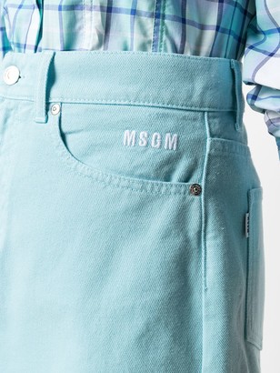 MSGM Logo-Embroidered Mini Skirt