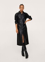 Thumbnail for your product : MANGO Faux-leather shirt dress