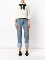 Thumbnail for your product : Gucci guipure lace detail cropped jacket