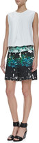 Thumbnail for your product : Cédric Charlier Printed Satin Shorts, Green