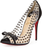 Thumbnail for your product : Christian Louboutin Bille Studded PVC Red Sole Pump, Black