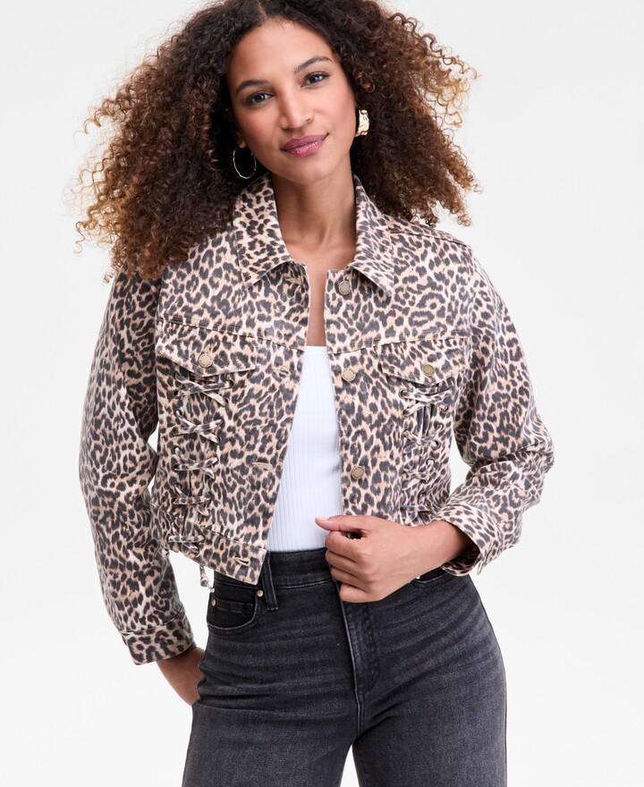 Leopard Denim Jacket ShopStyle