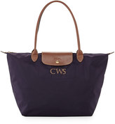 Thumbnail for your product : Longchamp Le Pliage Monogrammed Large Shoulder Tote Bag, Bilberry