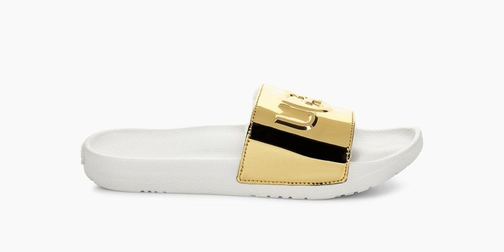 UGG Royale Graphic Metallic Slide - ShopStyle Sandals