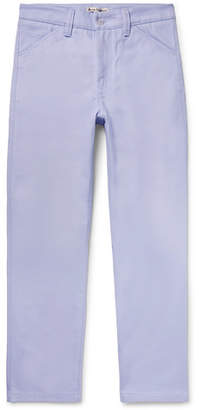 Acne Studios Aleq Cotton-Twill Trousers - Men - Lilac