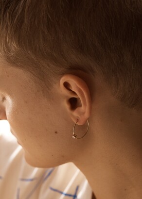 SHIHARA ONE-STONE HOOP PIERCE 01 One-Stone Hoop Earring 01