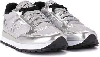 Saucony Jazz Silver Metalleather And Fabric Sneaker