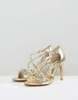 Thumbnail for your product : Dune Gold Embellished Heeled Sandals