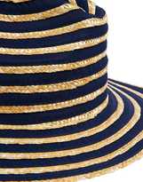 Thumbnail for your product : Catarzi Exclusive to ASOS Navy and Straw Fedora