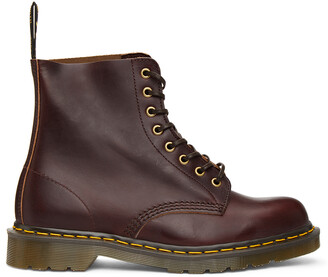 Dr. Martens Burgundy 'Made In England' 1460 Lace-Up Boots