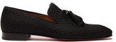 Thumbnail for your product : Christian Louboutin Officialito Woven Tassel Loafers - Mens - Black