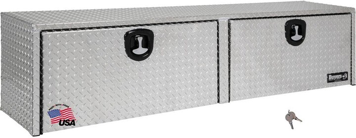 Buyers Products 72 Diamond Plate Aluminum Full Size Top Mount Truck Tool Box
