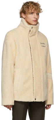 Acne Studios Beige Fleece Oversized Orsino Teddy Jacket