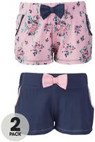 Thumbnail for your product : Free Spirit 19533 Freespirit Jersey Bow Essential Shorts (2 Pack)