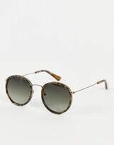 Thumbnail for your product : Weekday Explore rounded sunglasses in beige