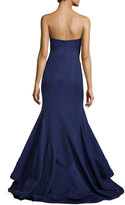Thumbnail for your product : Zac Posen Strapless Ottoman Knit Mermaid Gown, Violet Blue