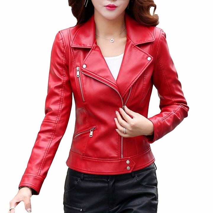 red leather jacket
