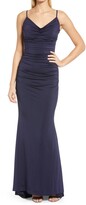 Thumbnail for your product : Eliza J Cowl Neck Ruched Jersey Gown