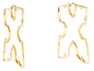 18K Spiked Puzzle Piece Earrings