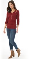 Thumbnail for your product : Iz Byer Juniors' Cutout-Shoulder Ruched Top